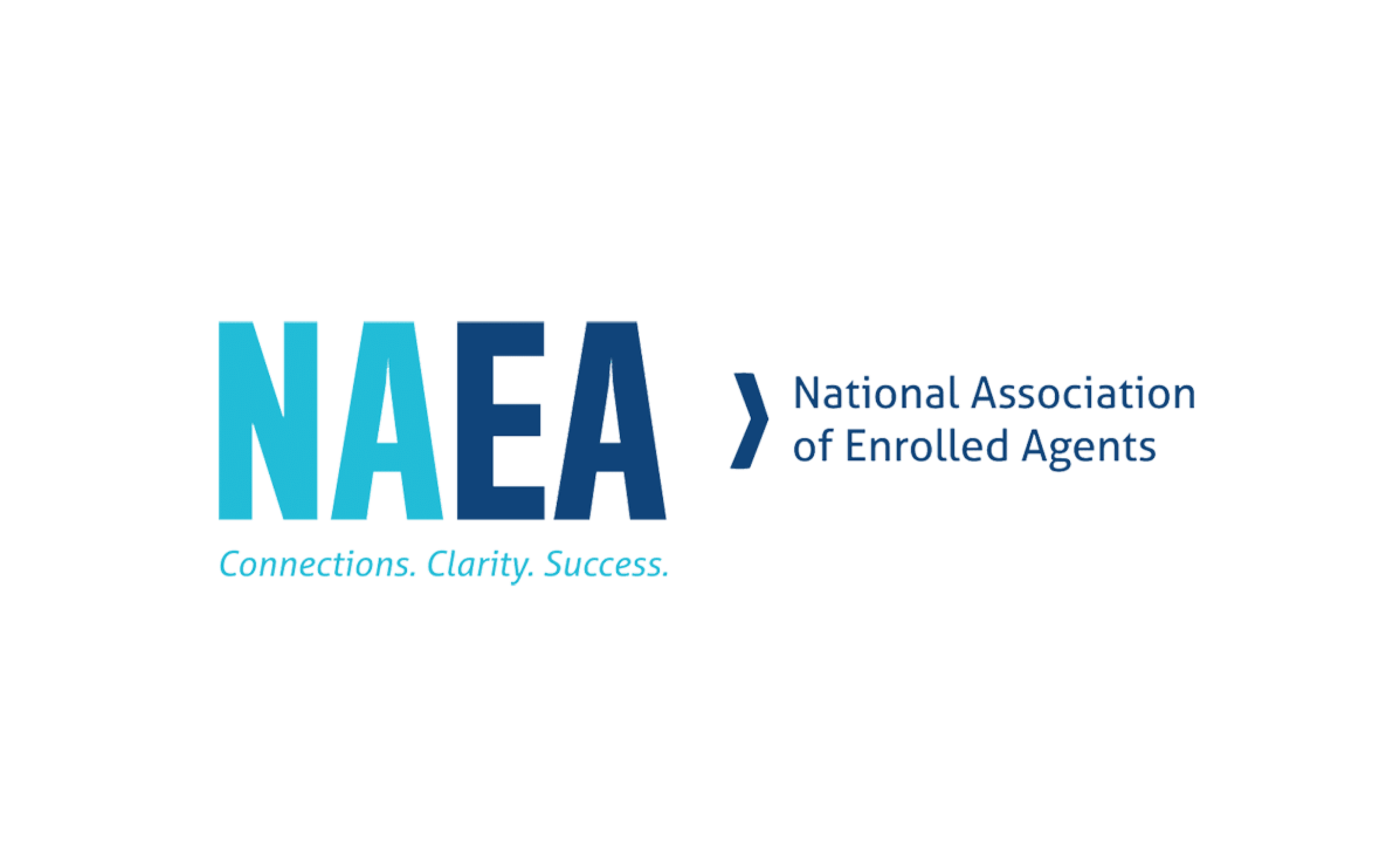 Logo for the National Association of Enrolled Agents (NAEA) with the tagline "Connections. Clarity. Success."