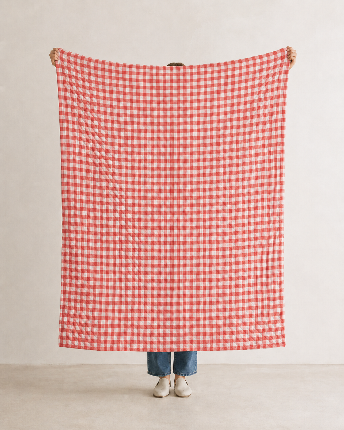 Red Gingham Picnic Quilt