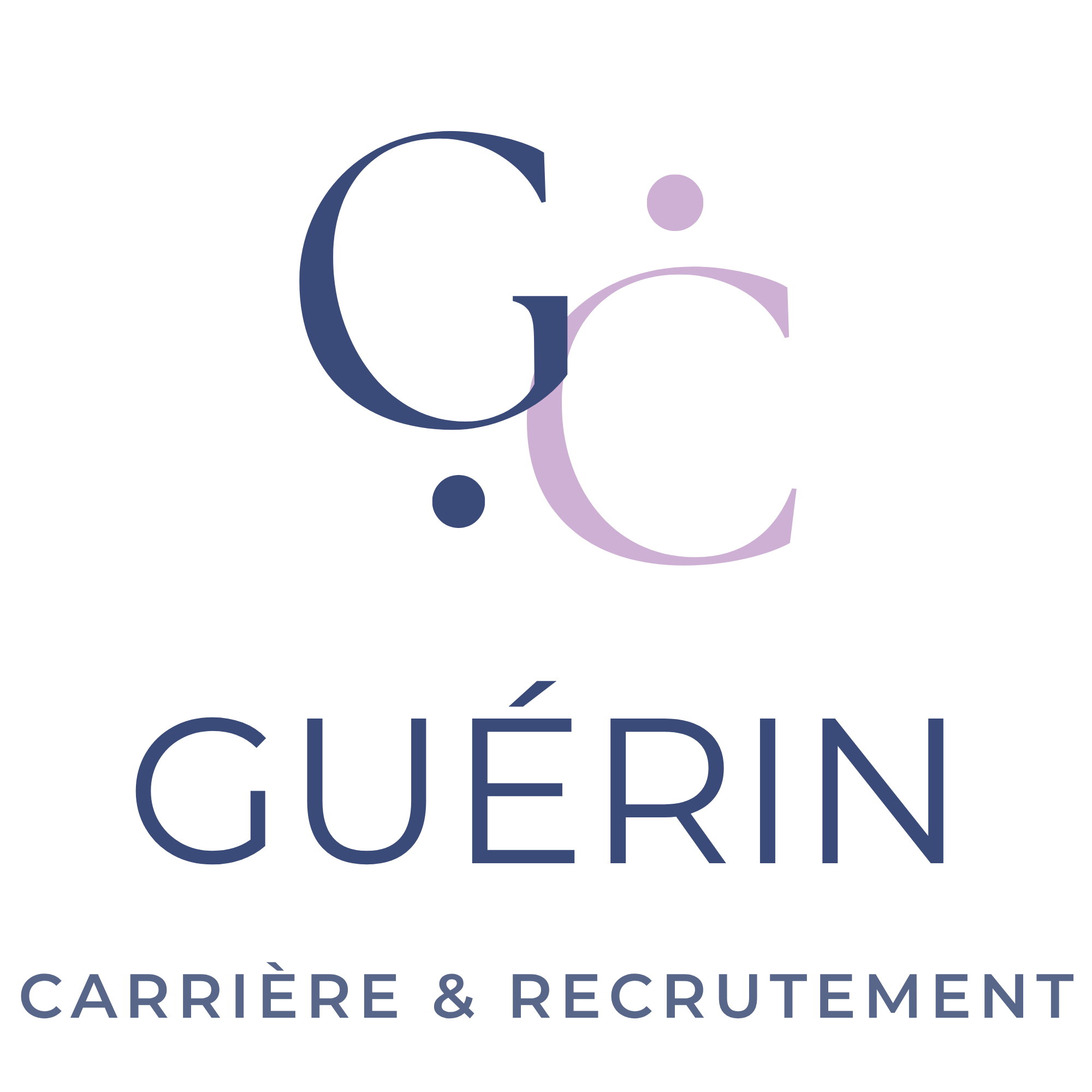 Logo avec un C bleu foncé et un G mauve clair stylisés, et le texte « CARRIÈRE & RECRUTEMENT » en lettres majuscules, en dessous, en français.