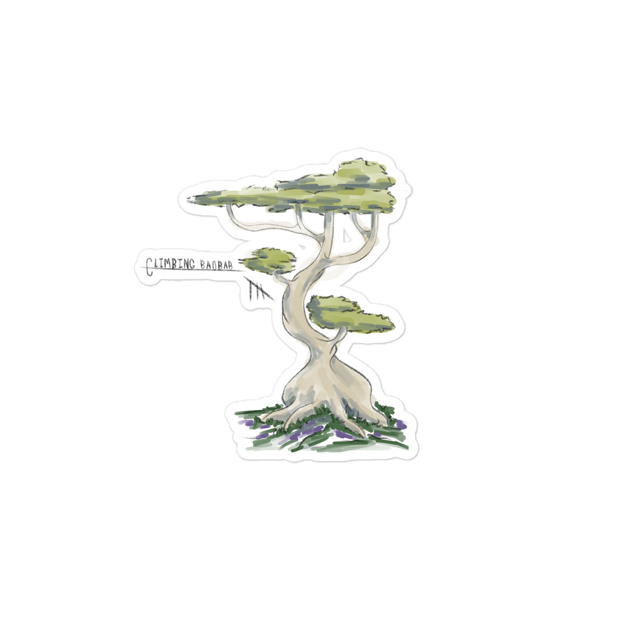 Climbing Baobab Sticker