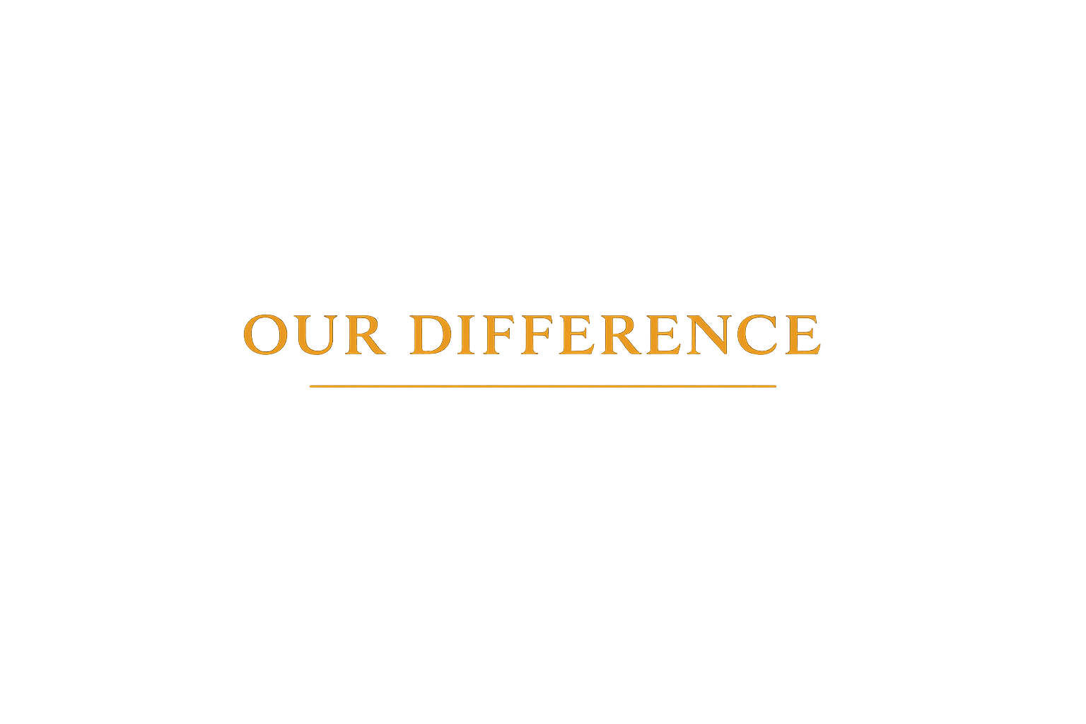 A colorful, distorted image with the words 'OUR DIFFERENCE' in gold at the center.