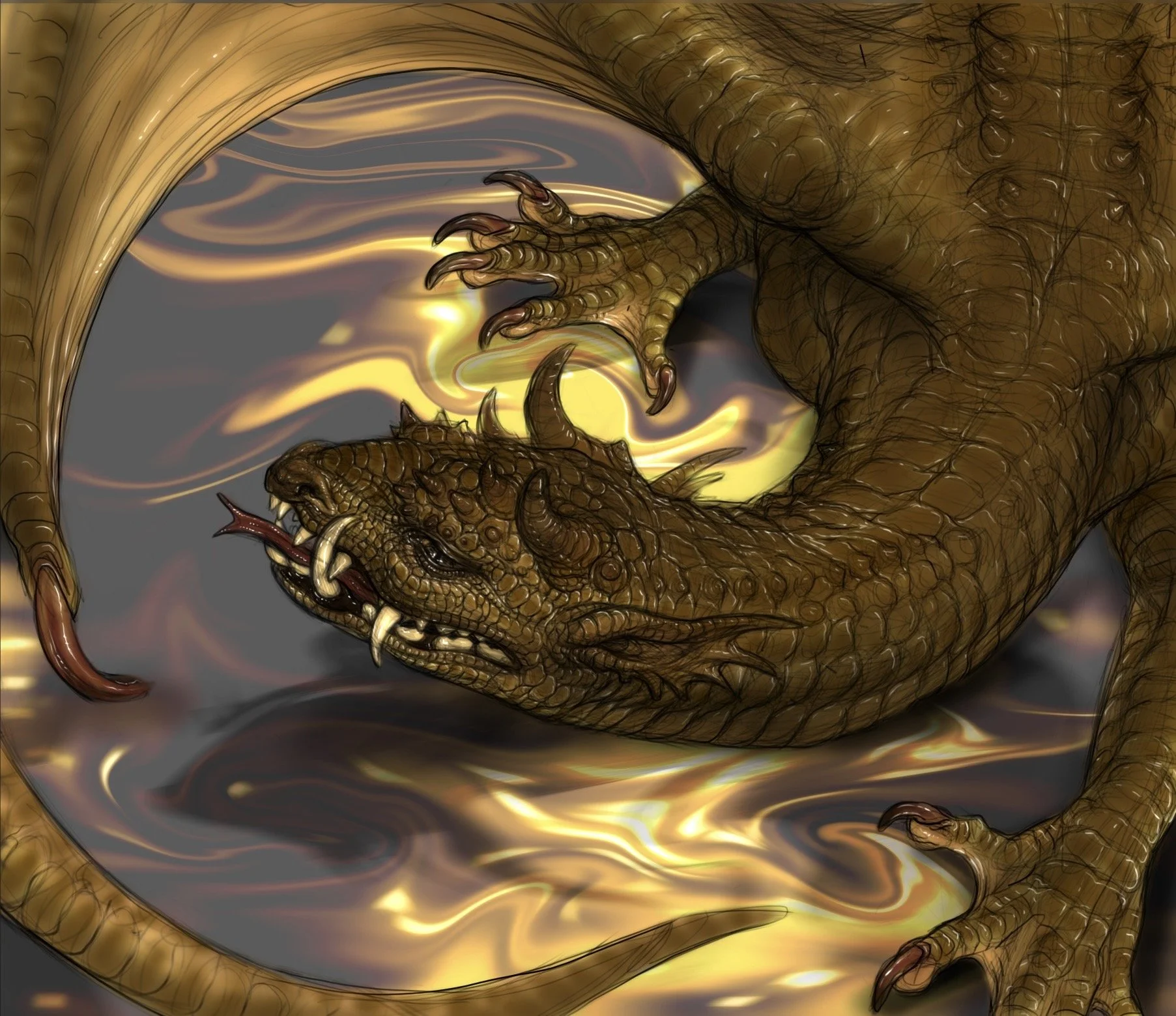 Liquid Gold Dragon