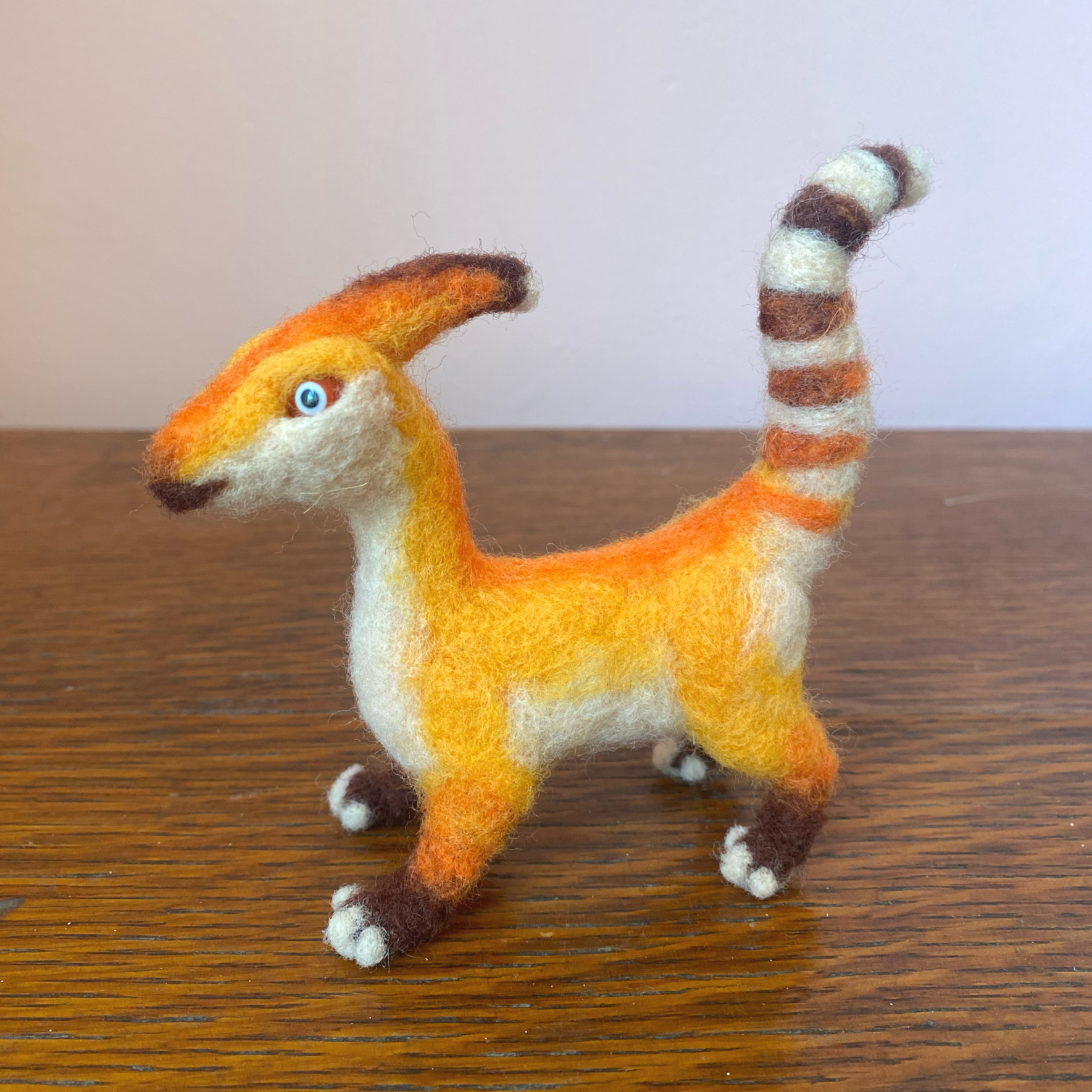 Orange parasaurolophus-kitty