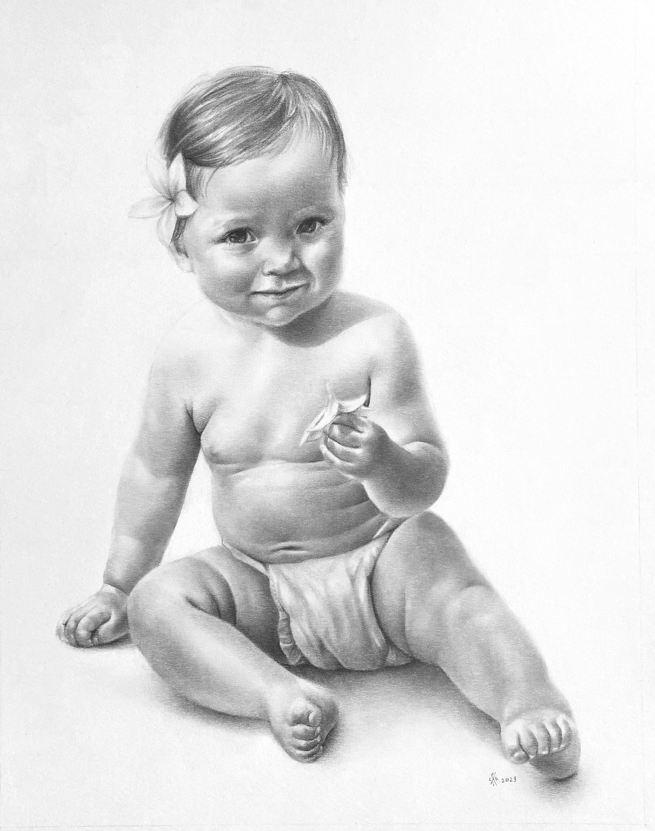 Baby Graphite Portrait