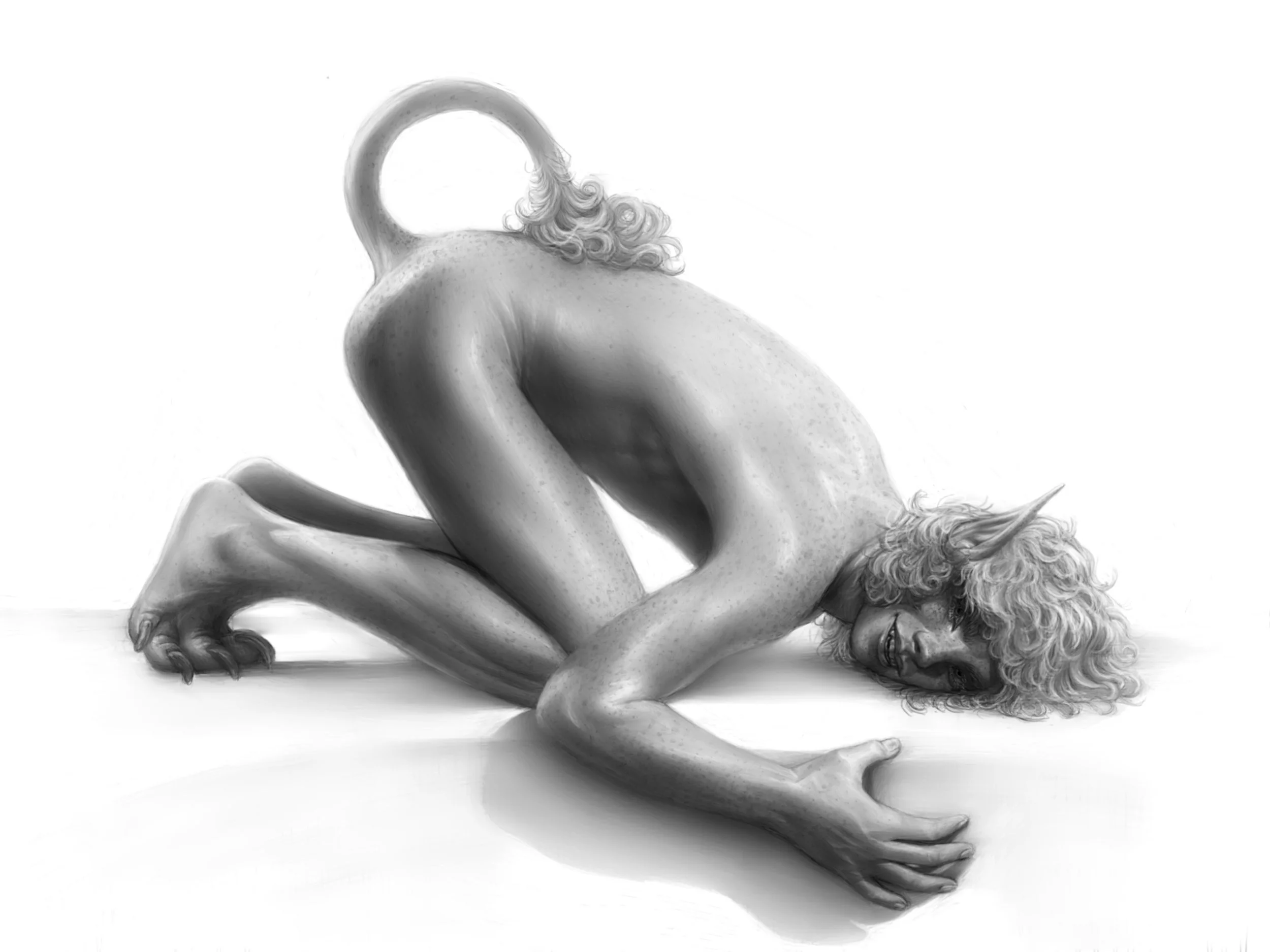 Freckled Satyr Digital Drawing
