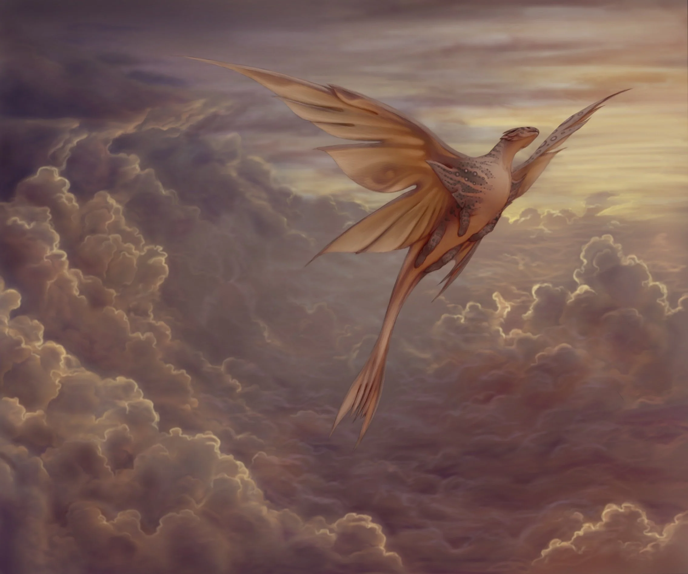 Sunset Dragon Digital Painting