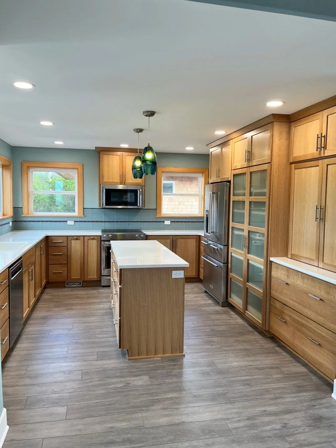 blue kitchen remodel