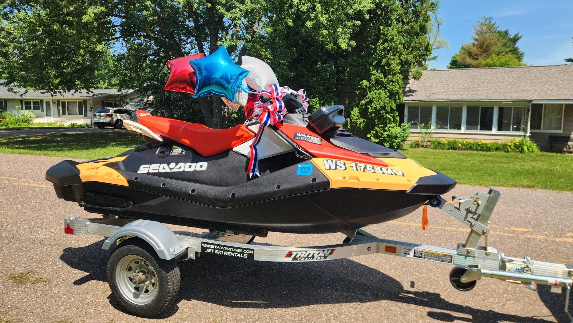 Happy 4th of July! All ready and waiting to start the parade @LibertyFest in #chetek #wakeit