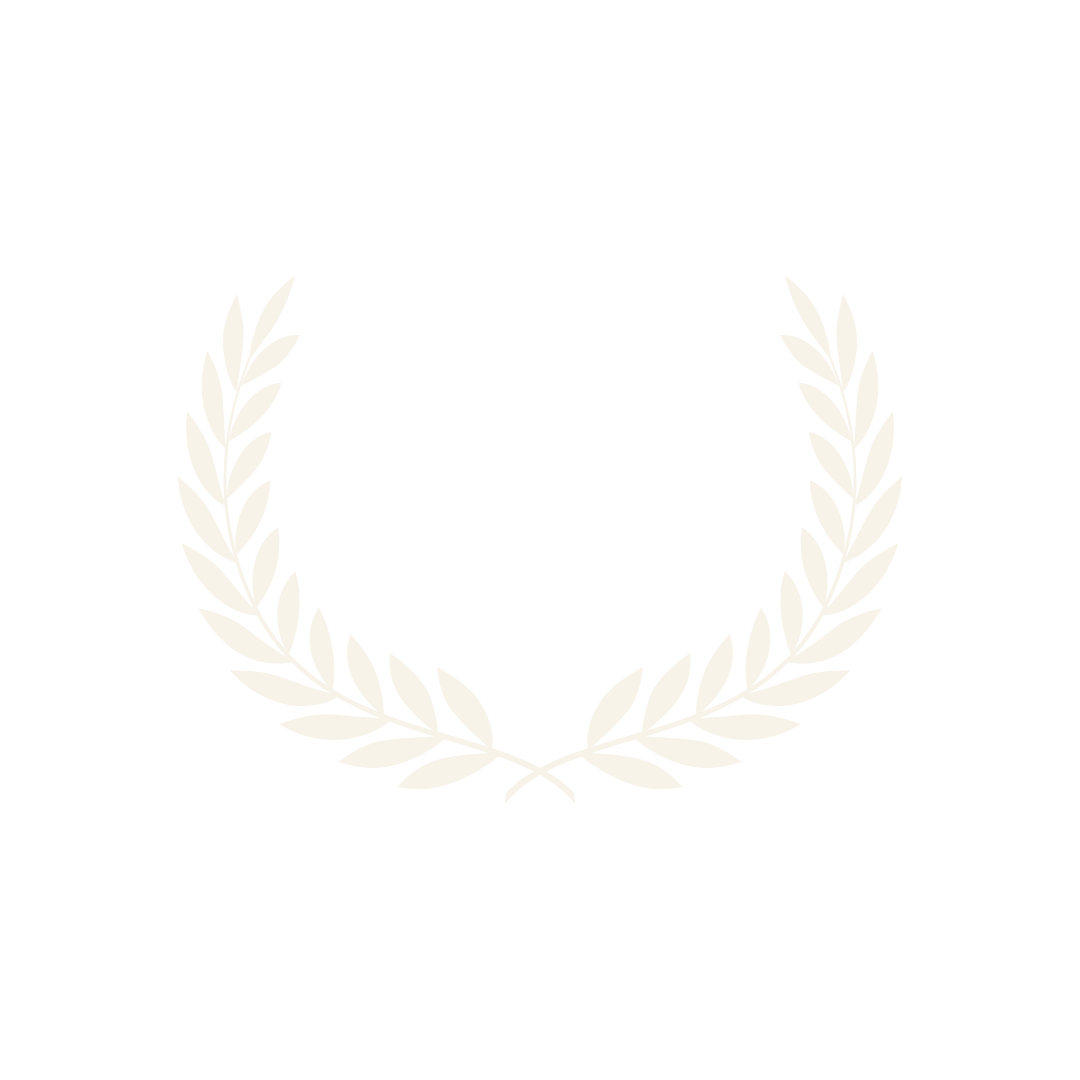 Black background with a white laurel wreath and text that reads 'Edinburgh Fringe Festival'.
