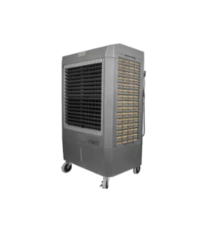 5,300 CFM Portable Evaporative Cooler cools works great as a spot cooler.
Direct connect to hose feature to enable constant water supply option to bypass having to fill water tank.
Water tank holds 14.6 Gal., for a 3-4 hour run time
Features an oscil