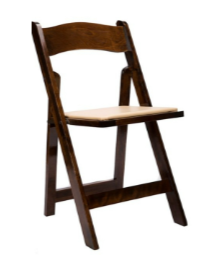 Wood fruit wood folding chair for parties and events