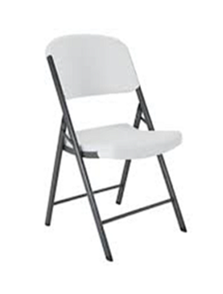 Lifetime white contour folding chairs