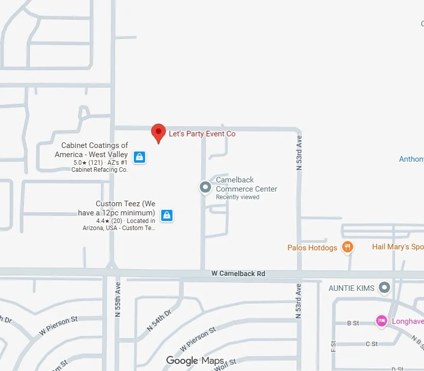 Let's Party Event Co. Address