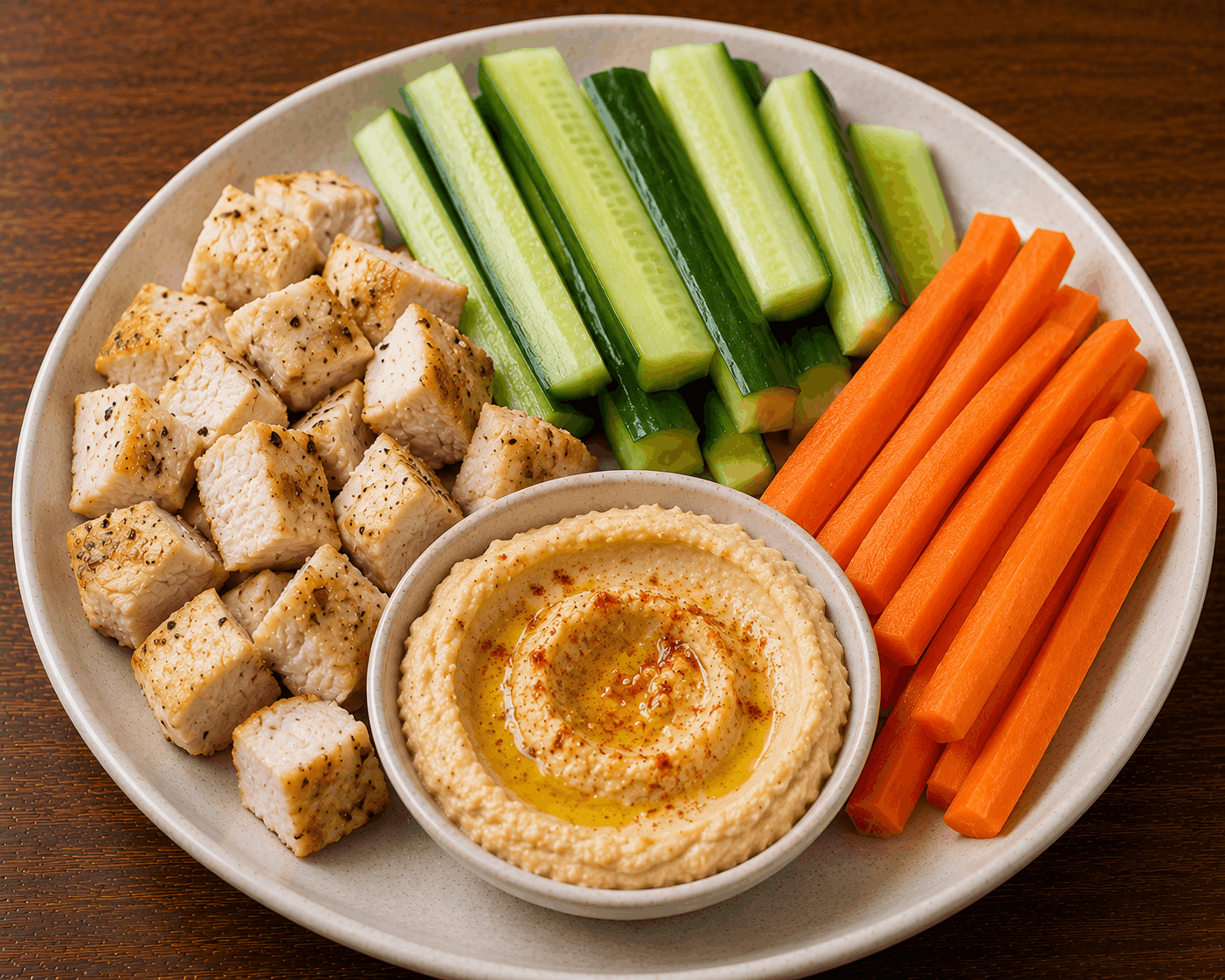 Chicken snack box with nutritious sides served as a healthy high-protein snack.