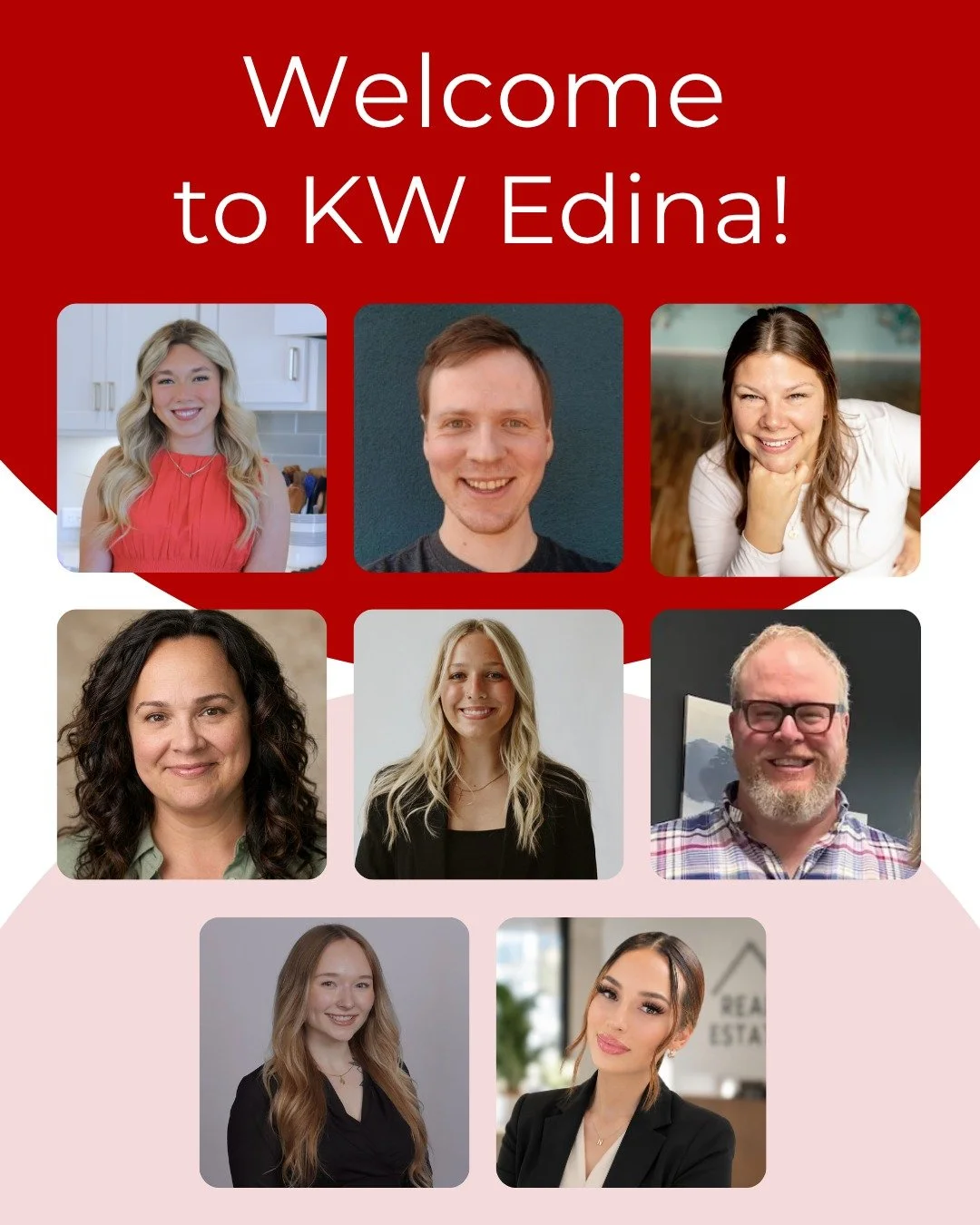 We are so excited to welcome our newest group of agents to KW Edina! It's already been great having them in the office, and we can't wait to watch them thrive!

Welcome everyone!!