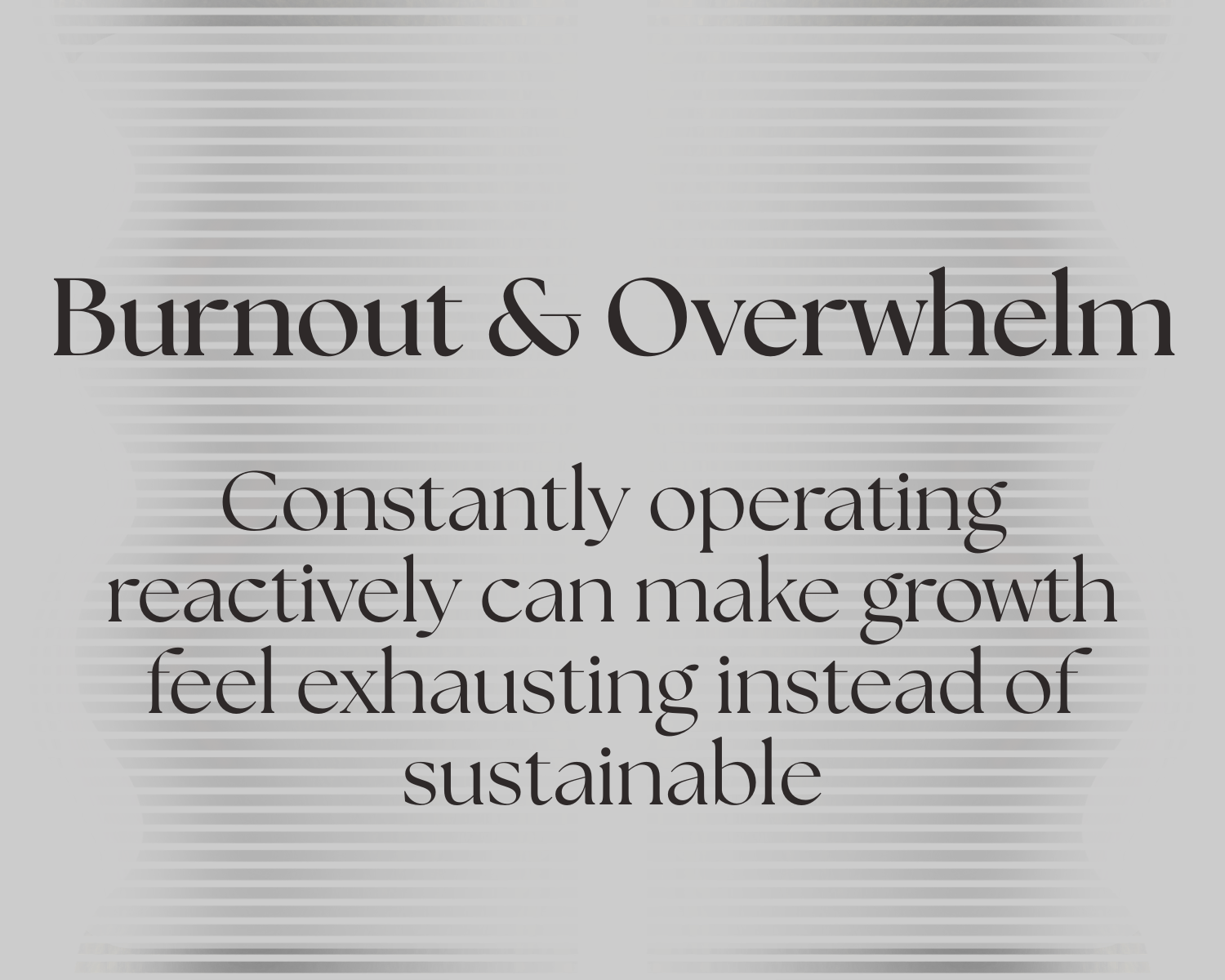 Graphic highlighting burnout and overwhelm as a challenge for agents whose reactive workload makes growth feel exhausting instead of sustainable.