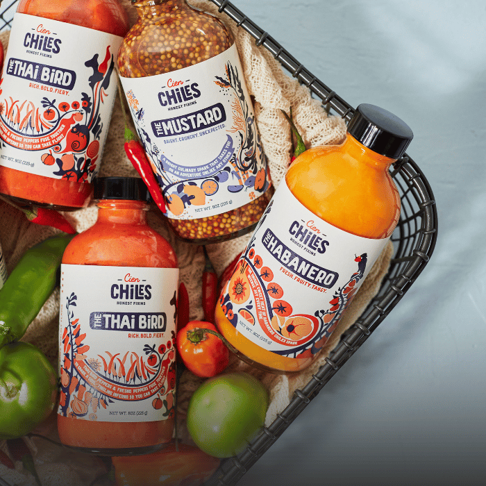 Cien Chiles hot sauce packaging design case study
