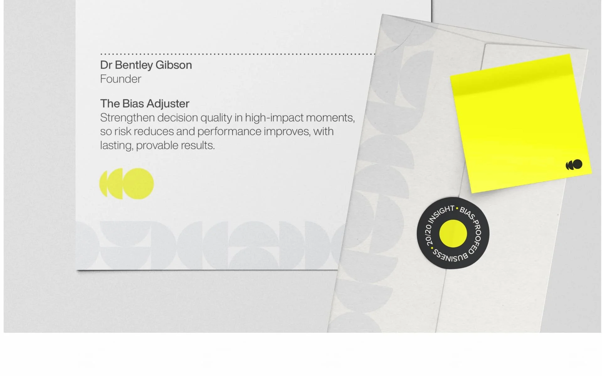 Brand identity design for The Bias Adjuster by Mindsy Design