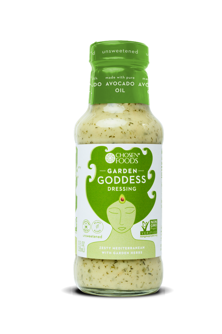Brand identity design for Chosen Food Goddess Dressing by Mindsy Design