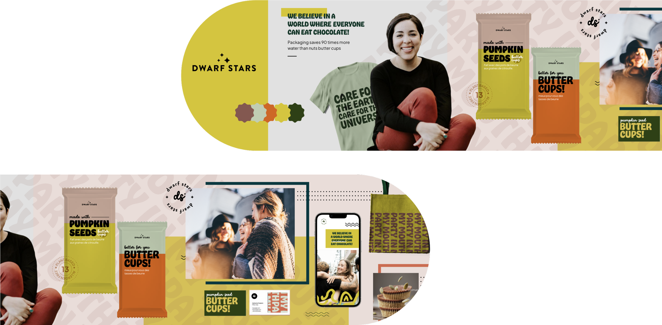 Dwarf Stars Chocolate bag mockup and packaging design concept