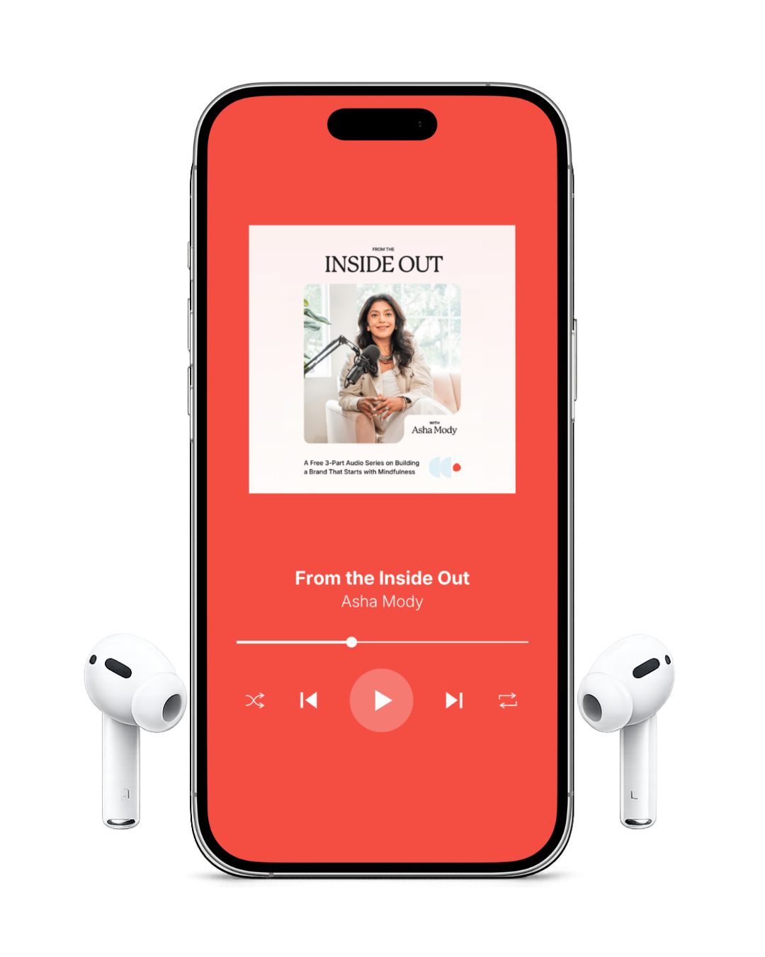 From the Inside Out audio series mobile mockup for founders and entrepreneurs.