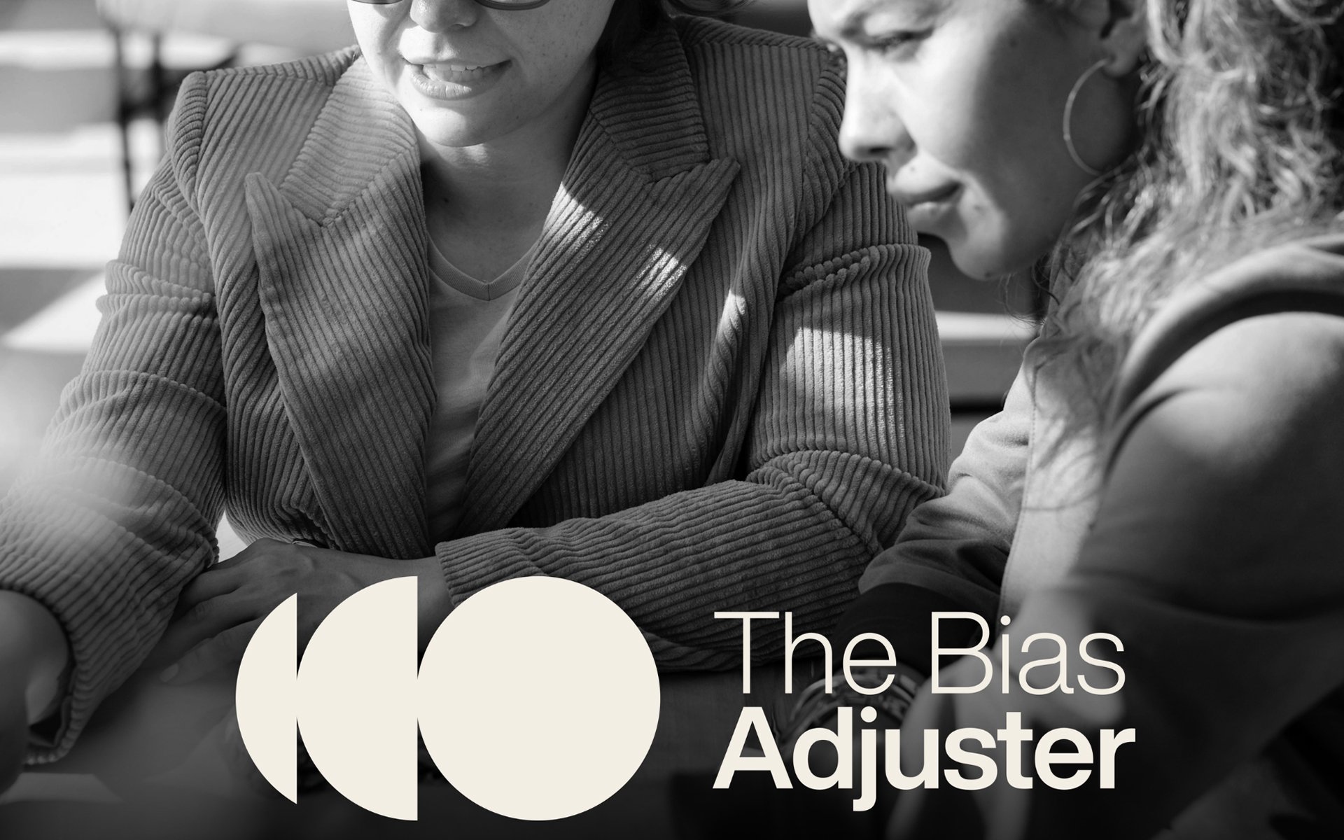 The Bias Adjuster brand identity design for decision precision consulting