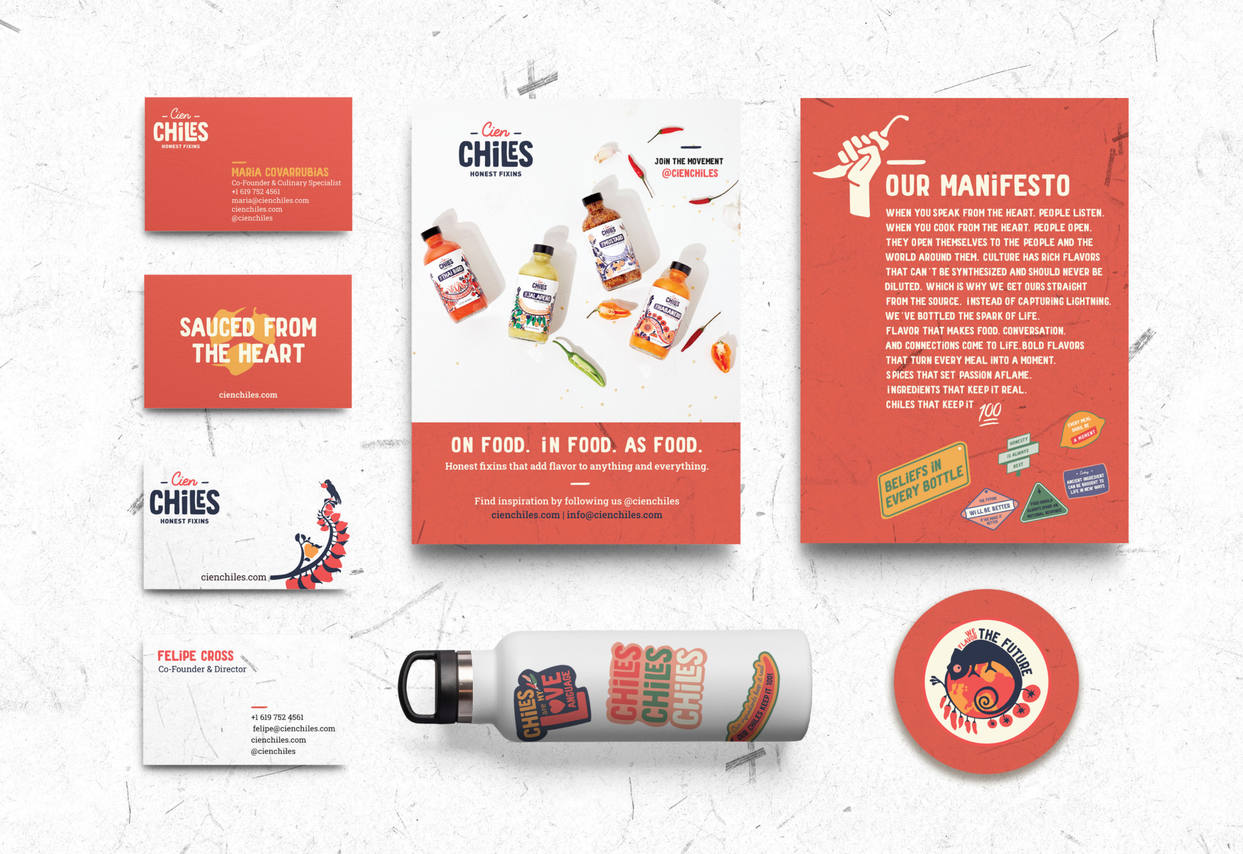 Brand identity design for Cien Chiles by Mindsy Design