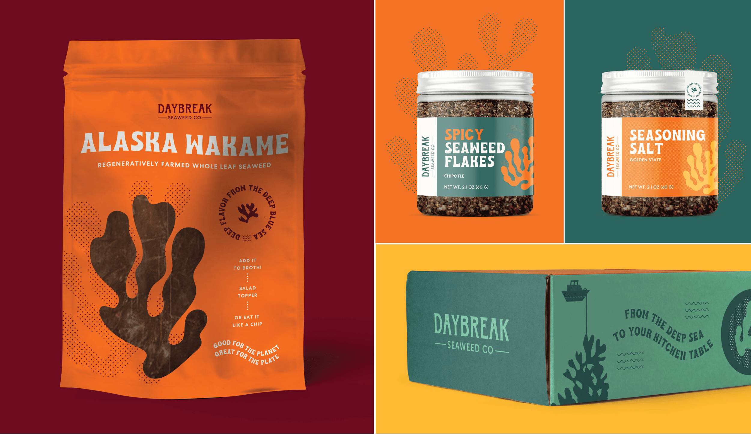 Brand identity design for Daybreak Seaweed Co. by Mindsy Design