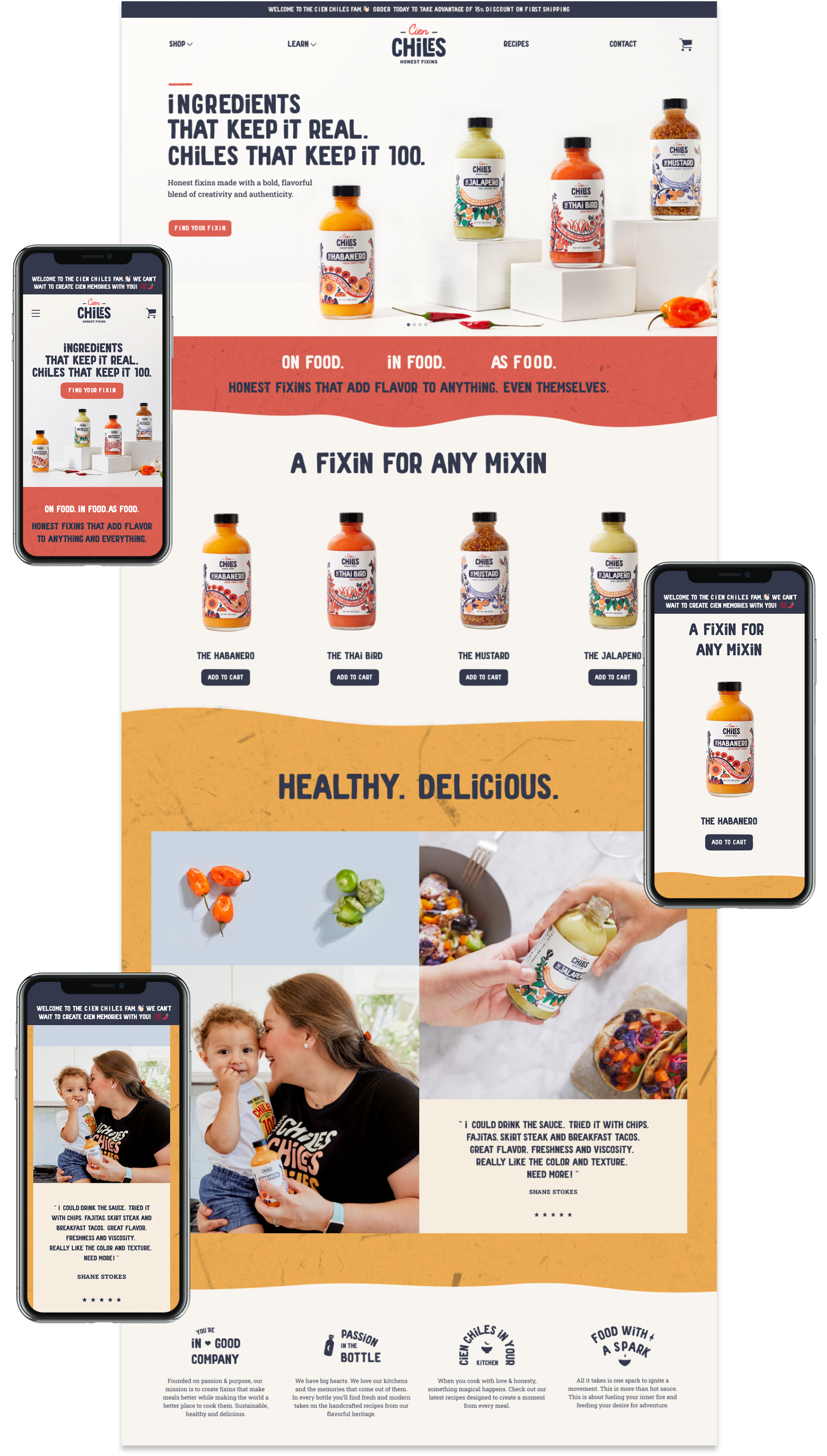 Brand identity design for Cien Chiles by Mindsy Design
