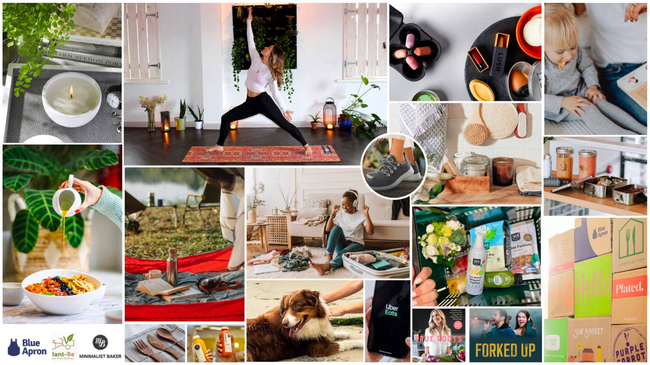 Dwarf Stars Chocolate brand mood board showcasing vegan chocolate brand identity, consumer inspiration brand strategy.