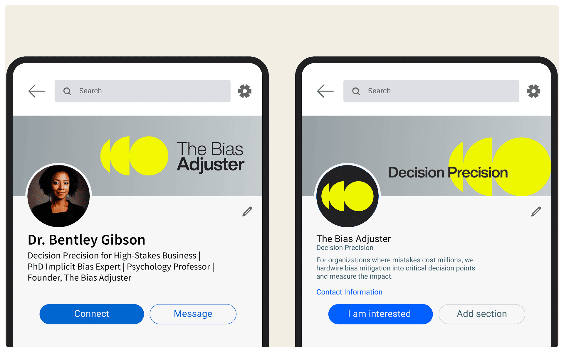 Brand identity design for The Bias Adjuster by Mindsy Design