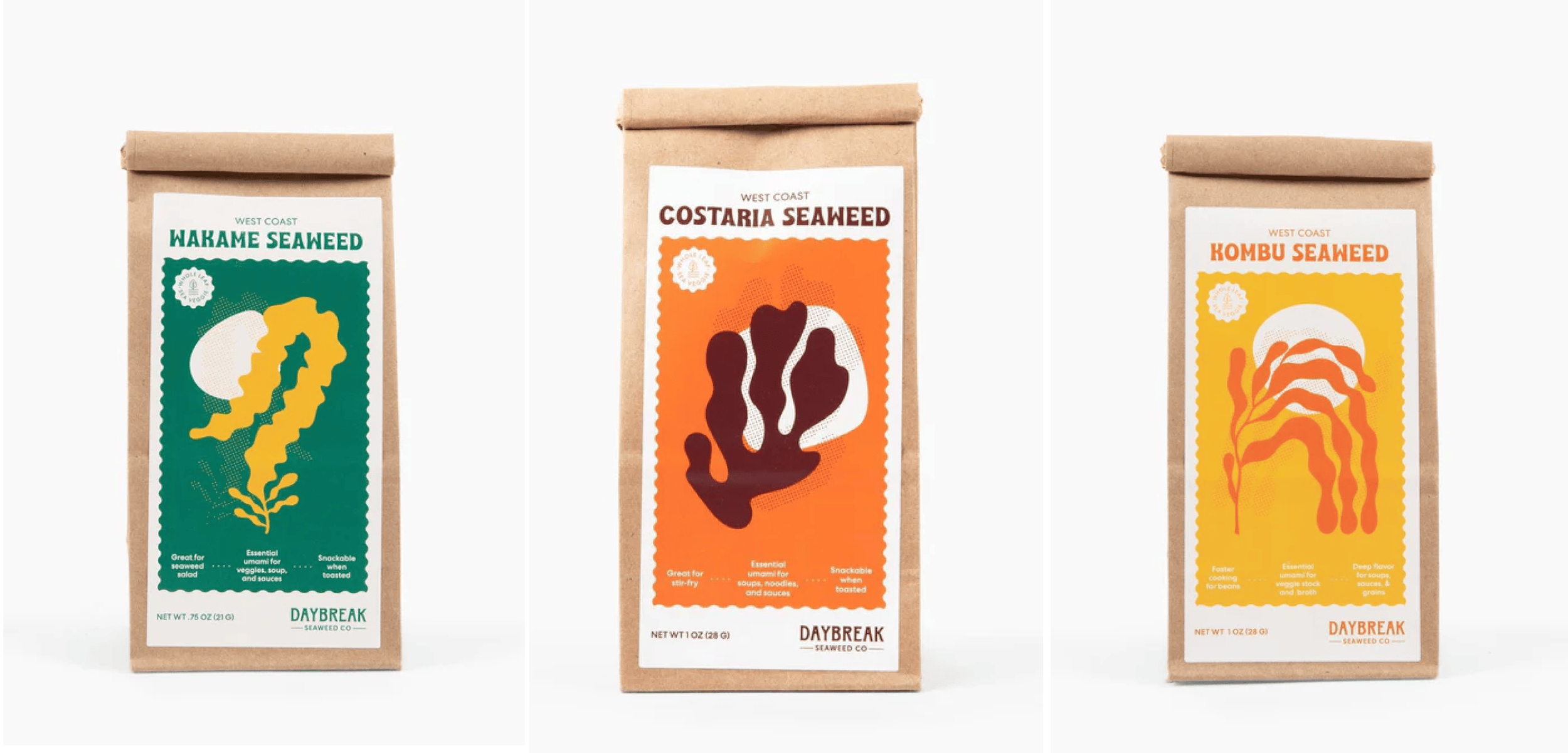 Brand identity design for Daybreak Seaweed Co. by Mindsy Design