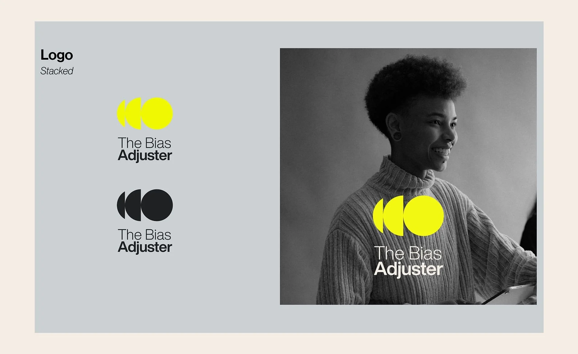 Brand identity design for The Bias Adjuster by Mindsy Design