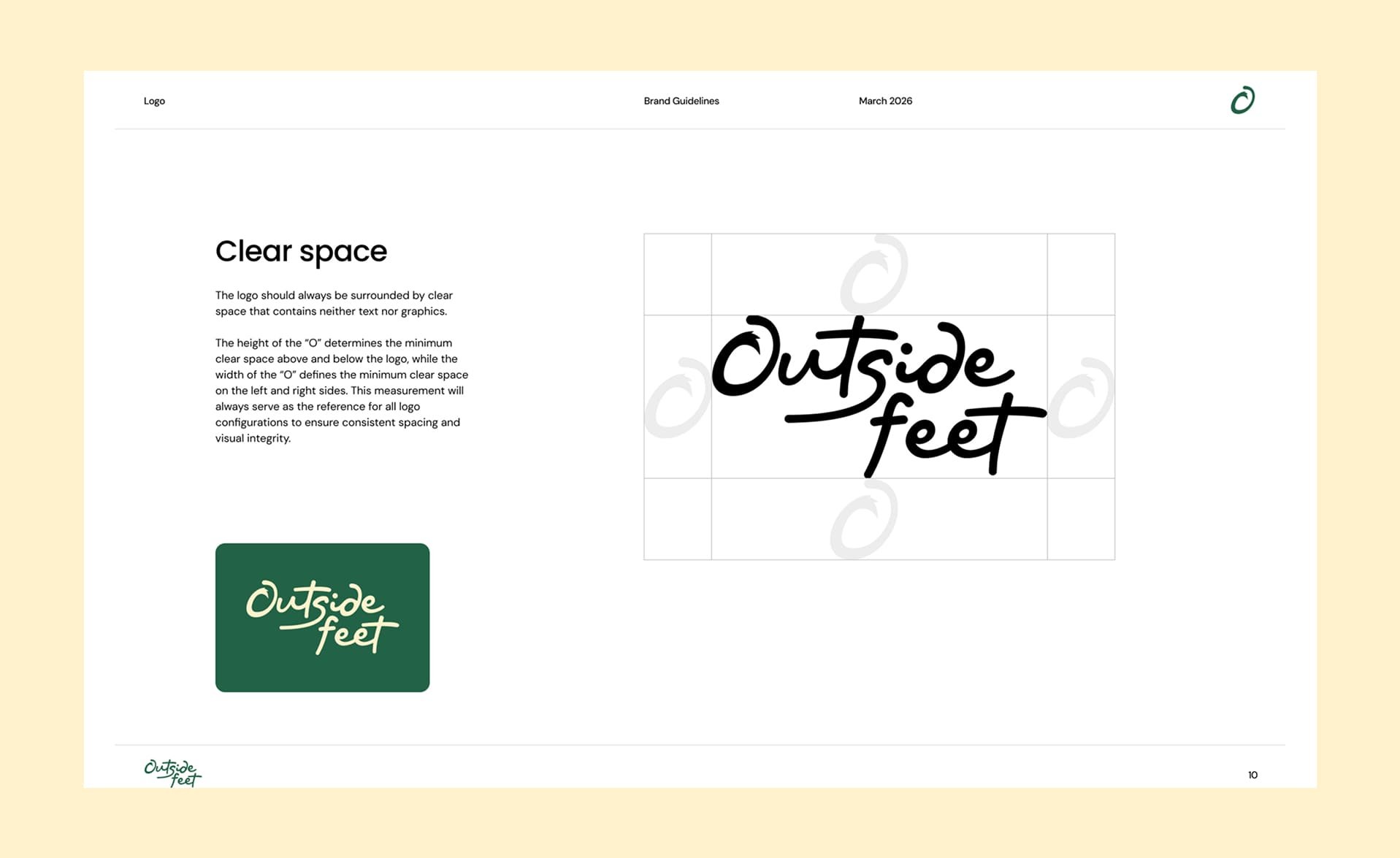 Brand identity design for Outside Feet by Mindsy Design
