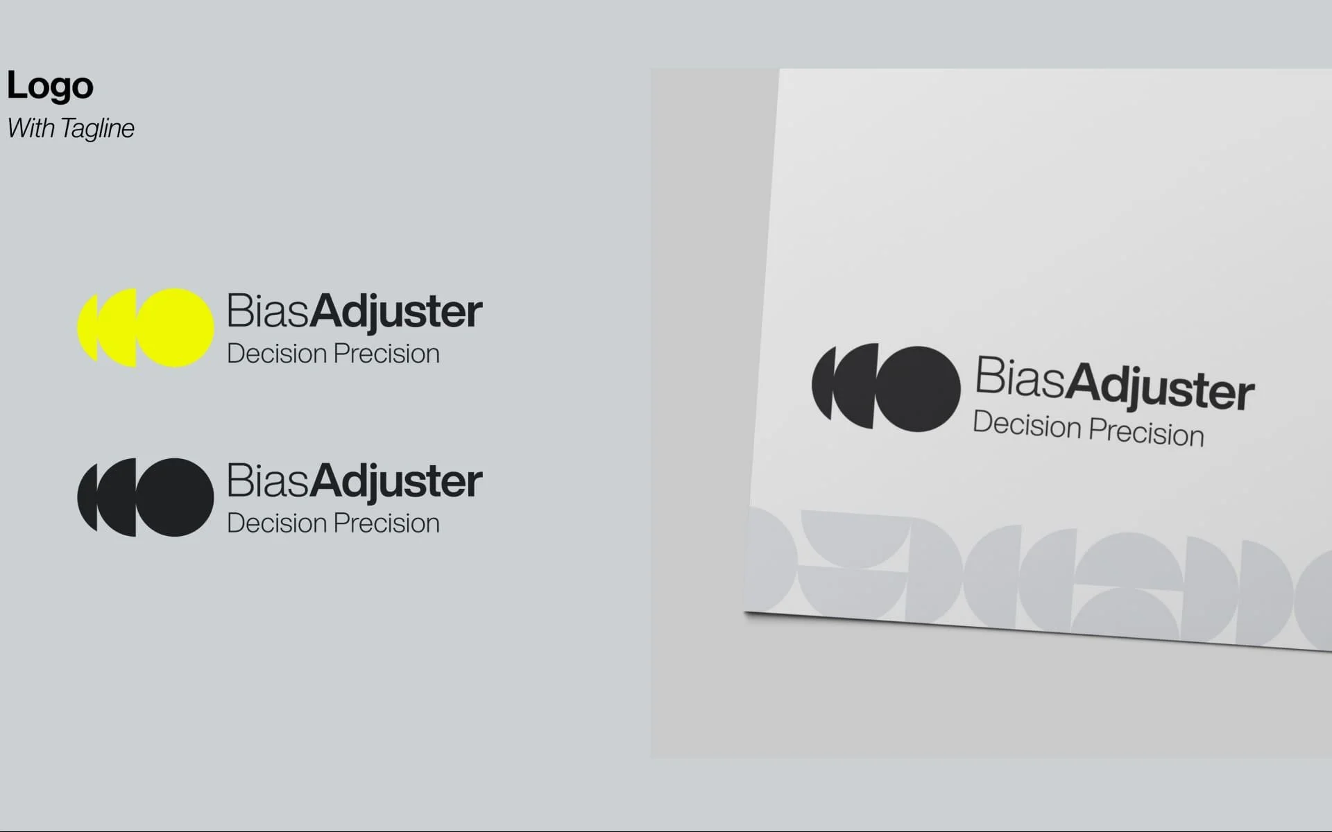 Brand identity design for The Bias Adjuster by Mindsy Design