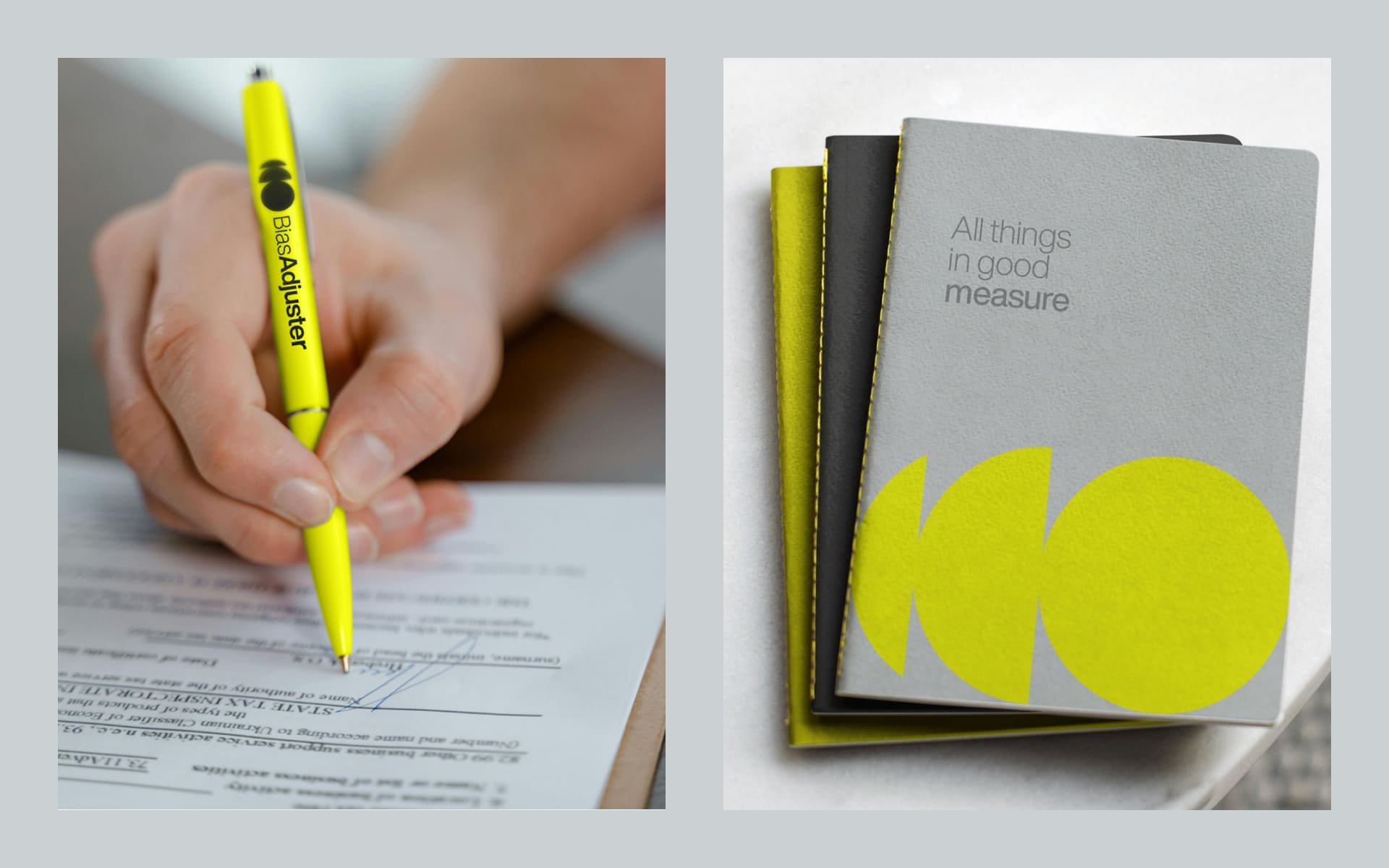 Brand identity design for The Bias Adjuster by Mindsy Design
