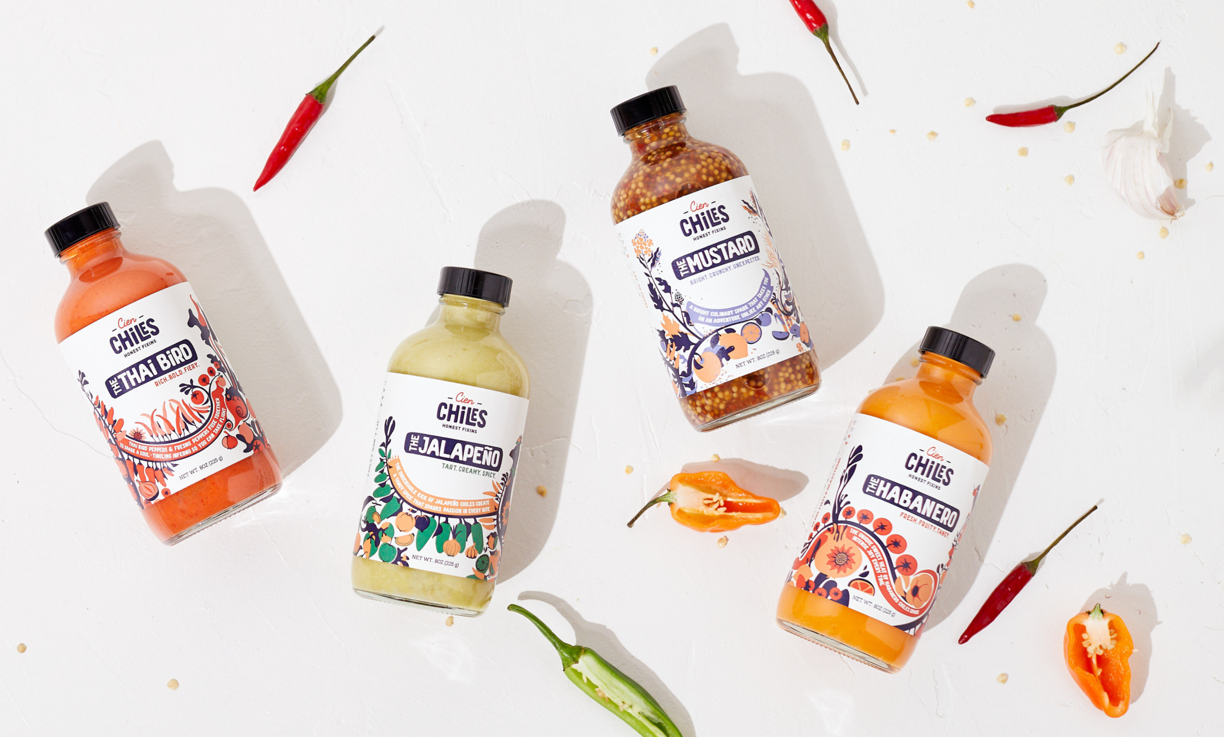 Brand identity design for Cien Chiles by Mindsy Design