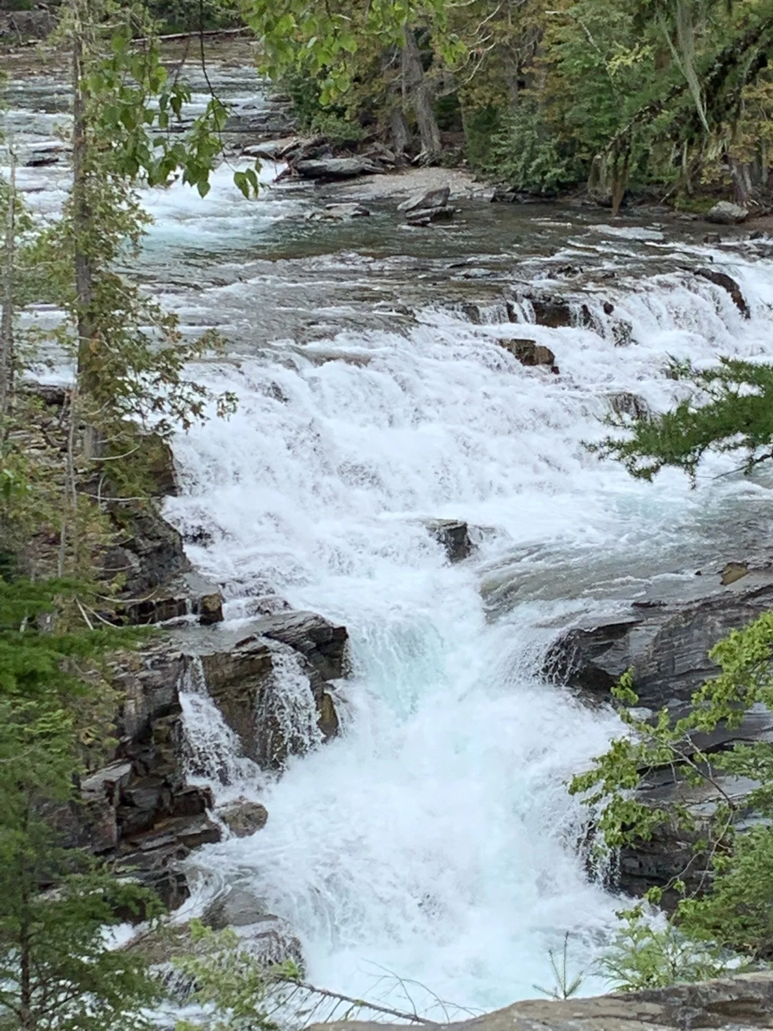 Falls on River in Montana