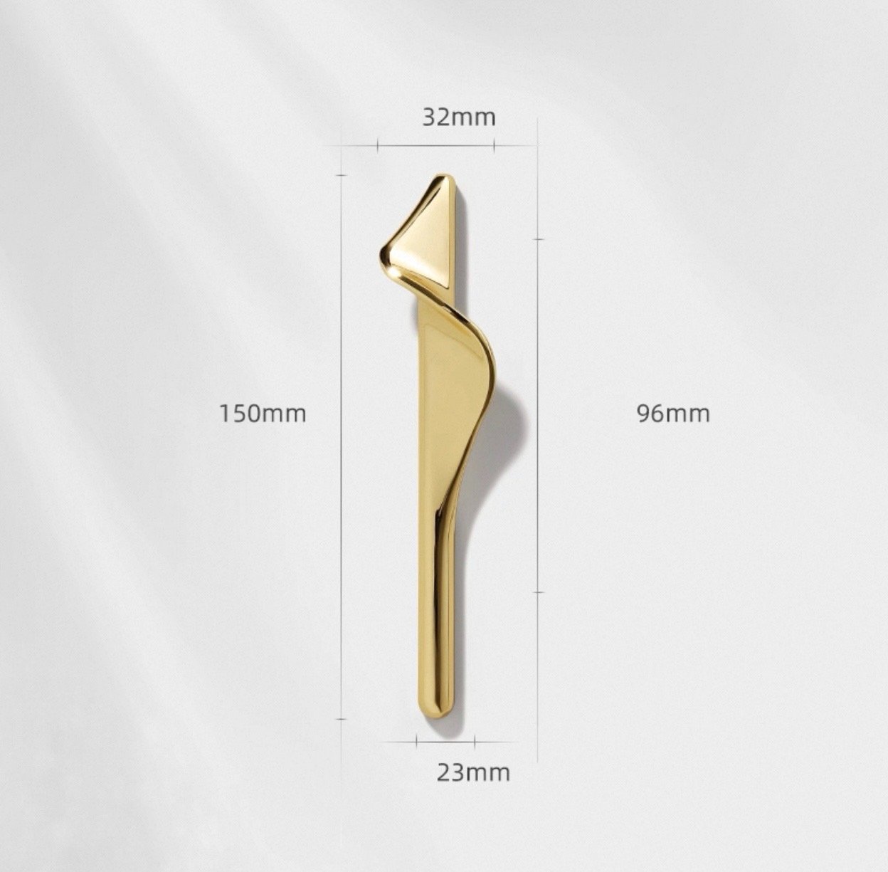 Modern Sculptural Gold Cabinet Pull