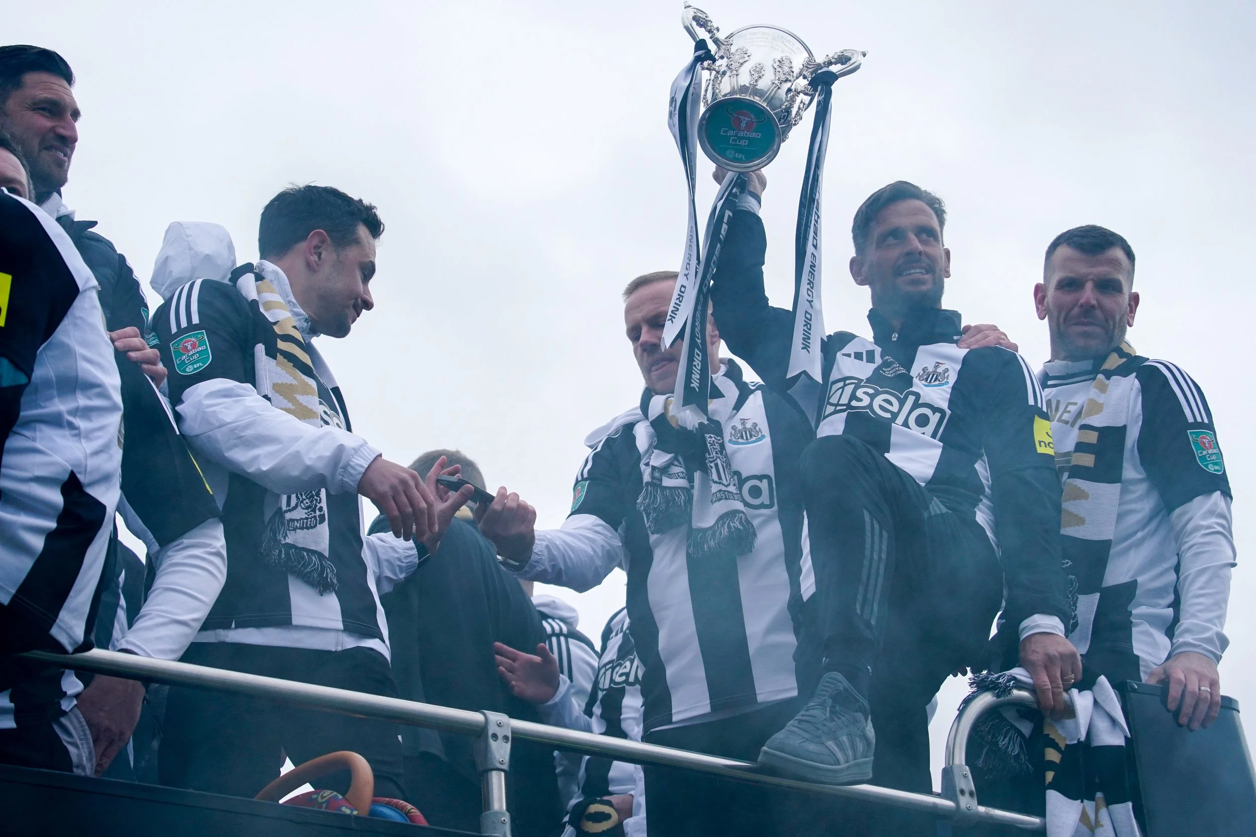 Newcastle United's Carabao Cup victory celebrations, March 2025