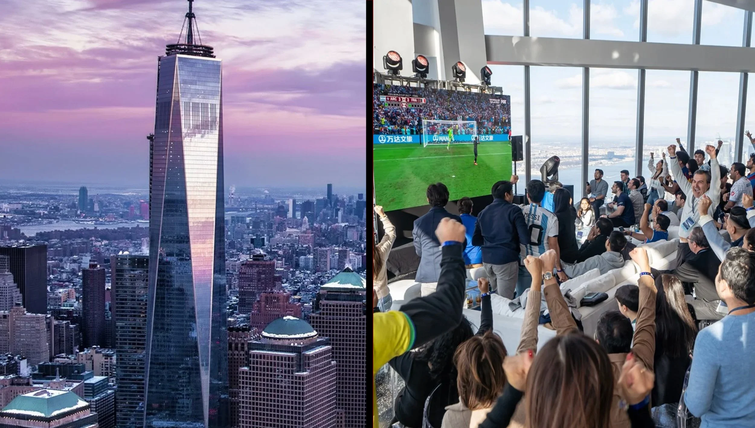 World Cup Final Watch Party: We created an exclusive FIFA World Cup Final watch party at One World Trade Center for top Visa members, featuring VIP hospitality, soccer legends Jozy Altidore and Brandi Chastain, and custom gifts.