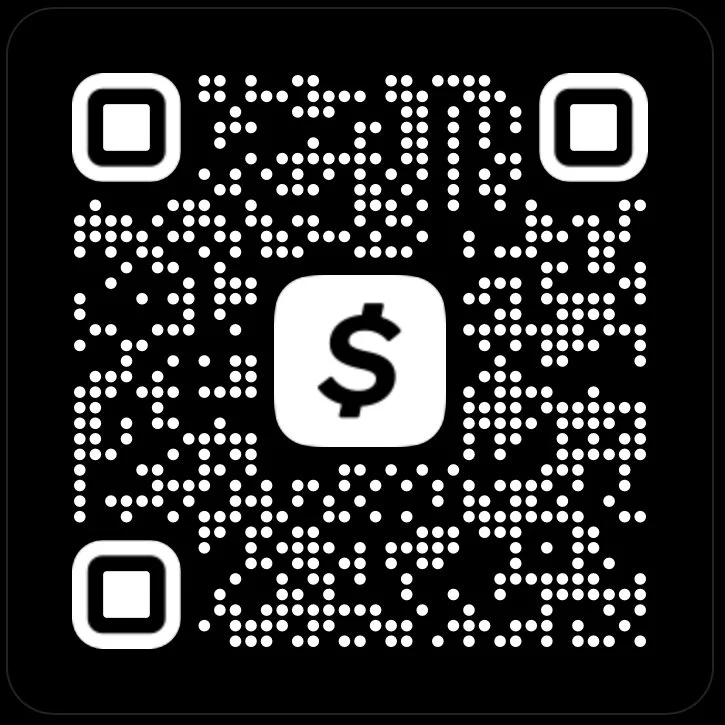 A QR code with a dollar sign in the center, indicating it links to a payment or financial transaction.