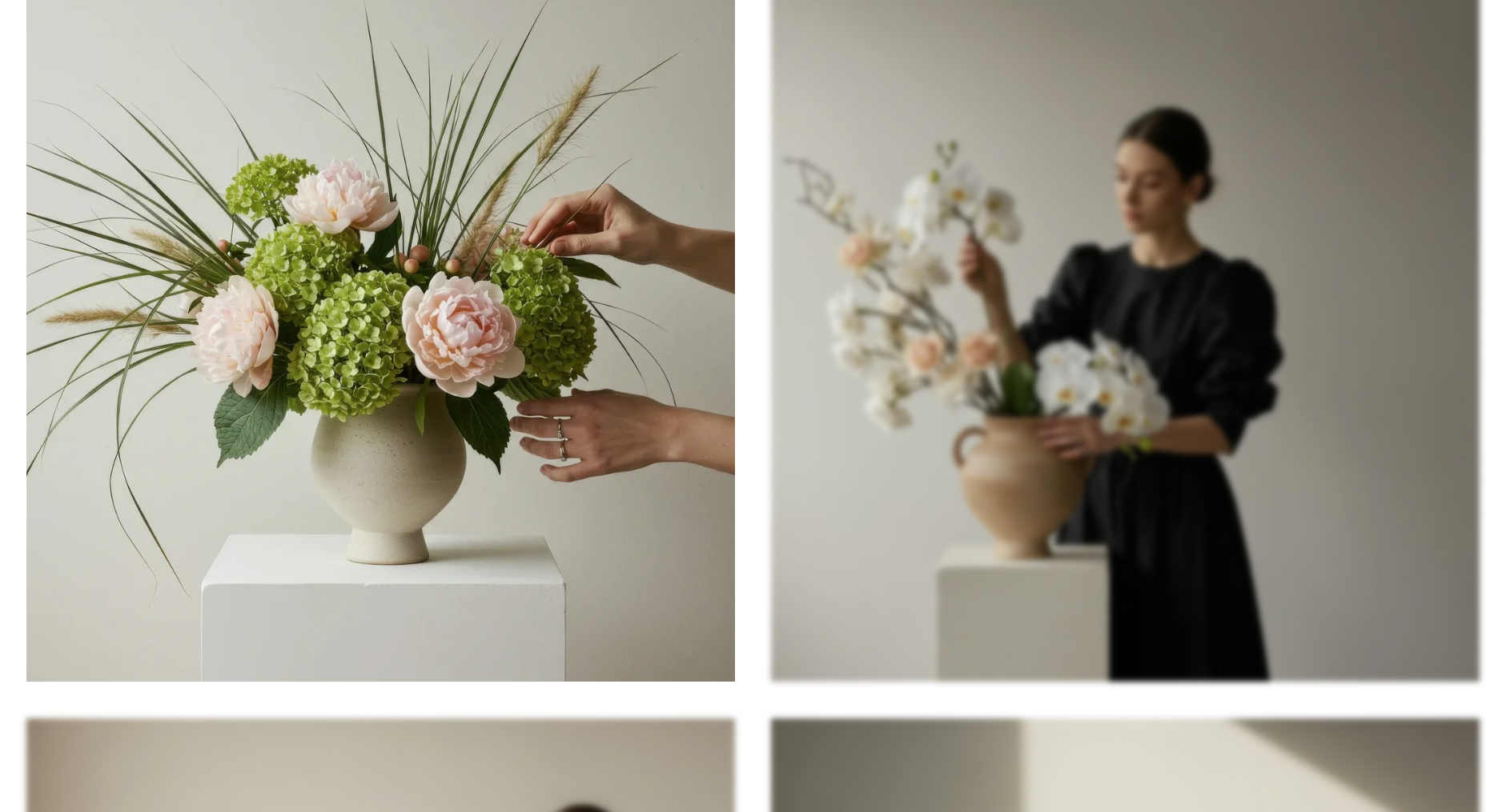 A screenshot showing an example of the code above, which shows how when you hover over an image in a gallery section it sharpens the image while all the other photos remain blurry.