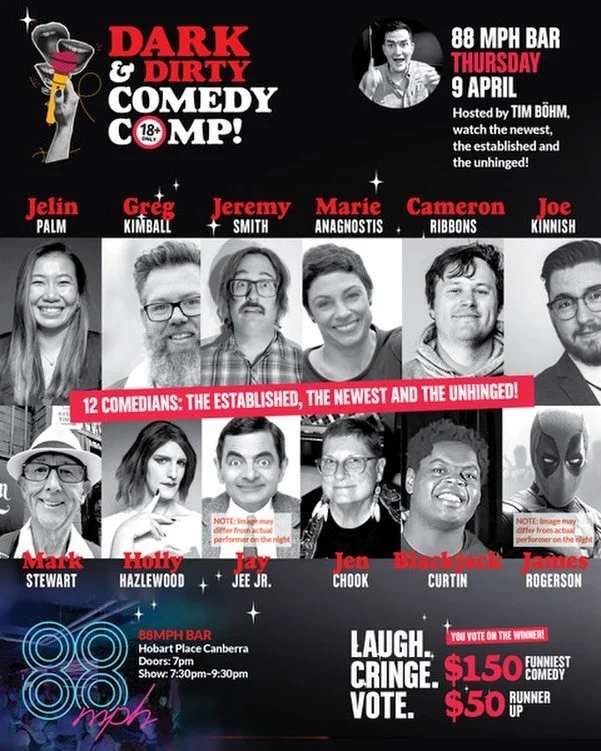 9 April @88mph.bar - ok I&rsquo;m not the most established. I&rsquo;m also not the newest. Soooo I guess that leaves unhinged. Fkn come, have a larf and vote for ya gal cuz mama need a tank of petty. 

🎟️ in bio AND use code: 88mph50%off for cheap t