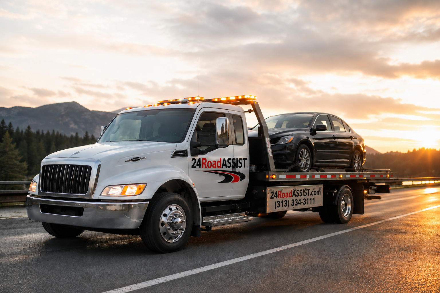 24roadassist is a premier provider of tow services and roadside assistance. Flat tire, battery jump, gas run, we do it all. Call us now 3133343111