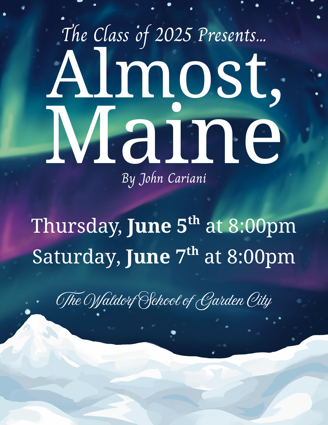 "Almost, Maine" Promotional Poster WSGC - Digital
