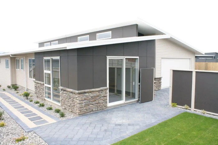 ViewFront of new build home in Belmont, Wellington designed by Intelligent Designs