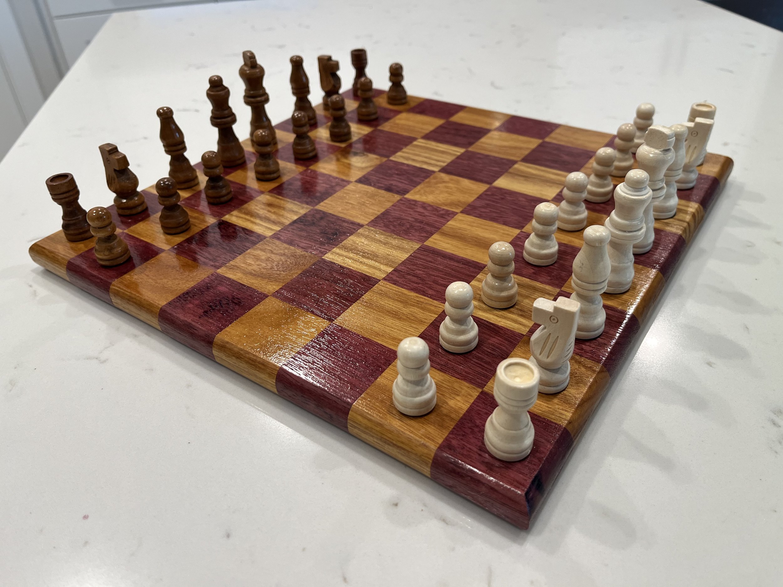 Chess Board - Purple Heart and Canary3.jpeg