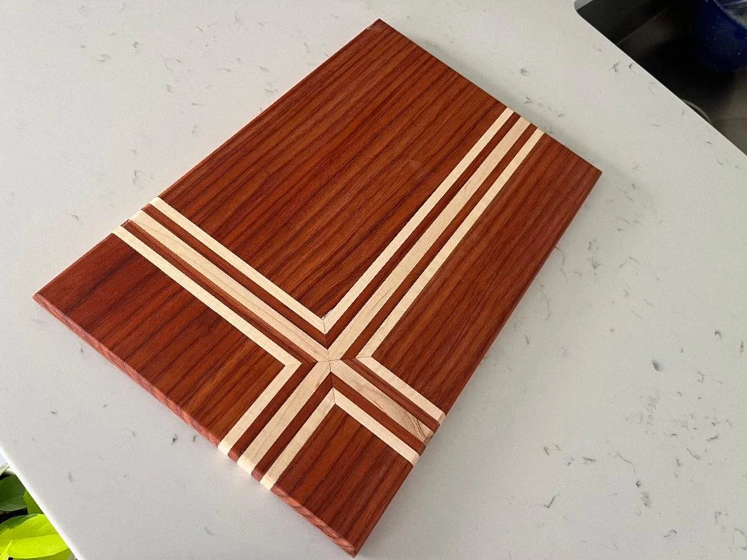 Cutting Board-Off Set Cross Padauk 1.jpg