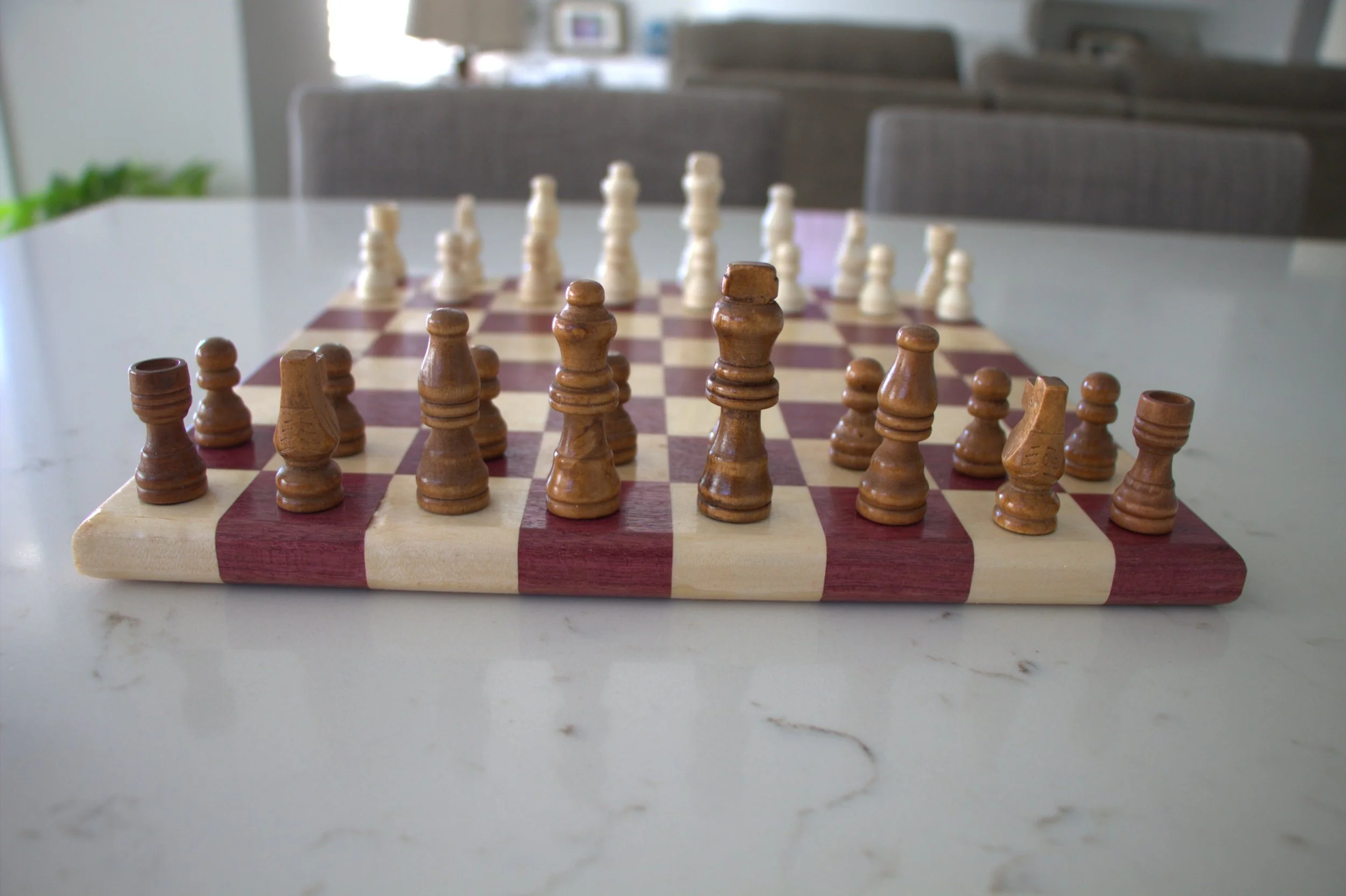 Classic Handcrafted Wooden Chess Set 12" x 12"